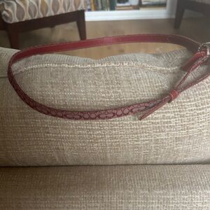 COACH Red Signature Patterned Belt